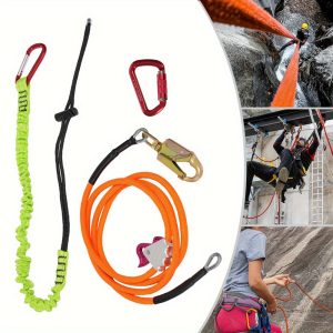 Flip Line, Steel Wire Core Flipline Kit Tree Climbing Lanyard This product is made of high-quality polyester fiber, steel, and aluminum, which is durable and sturdy, rustproof, and wear-resistant to extend its service life Safety Guard