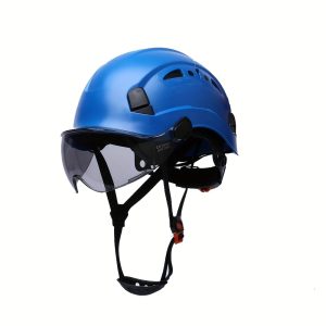 Construction Site High Quality ABS Protective Helmet With Goggles, Safety Helmet, Work Cap, Swivel Button For Adjusting The Size Of The Head Circumference, Lined 6-point Suspension, Helmet With Lightweight Vents, Helmet For Construction, Carpentry.