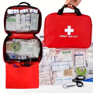 Portable First Aid Kit For Outdoor Travel Camping Hiking Adventures - Multi-Purpose Emergency Supplies Bag (With Essential Medical Equipment)